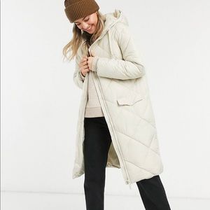 Quilted long coat